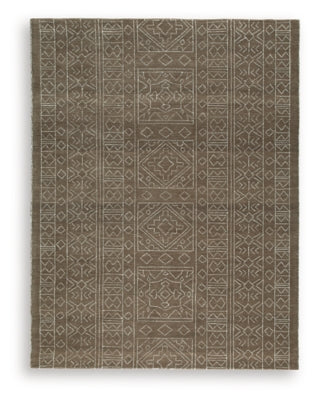 Ashley Merrittman Brown Ivory 7'8" x 10' Area Rug