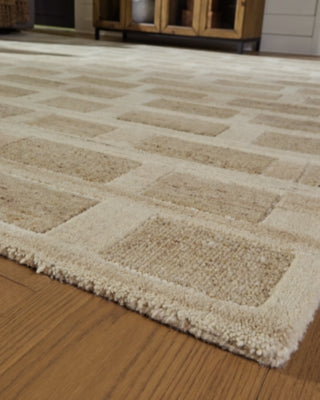 Ashley Lisgrove Tan Brown White 7'8" x 10' Area Rug