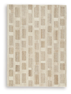 Ashley Lisgrove Tan Brown White 5' x 7' Area Rug