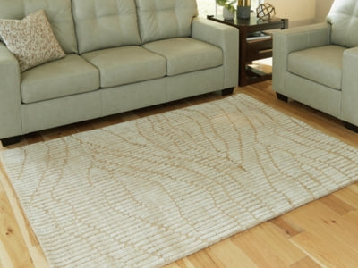 Ashley Jaseena Beige Tan 5' x 7' Area Rug
