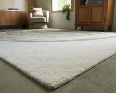 Ashley Rizwana Ivory Brown Gray 5' x 7' Area Rug