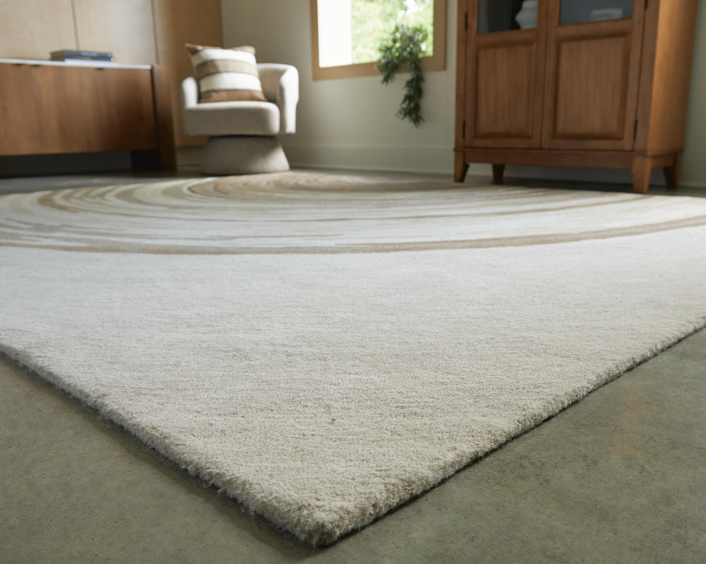 Ashley Rizwana Ivory Brown Gray 5' x 7' Area Rug