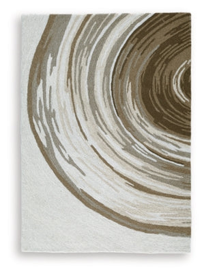 Ashley Rizwana Ivory Brown Gray 5' x 7' Area Rug