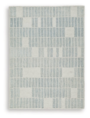 Ashley Dylanton Ivory Blue 5' x 7' Area Rug