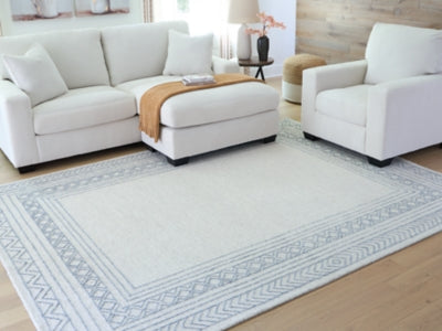 Ashley Azelhurst Blue Ivory Gray 7'8" x 10' Area Rug