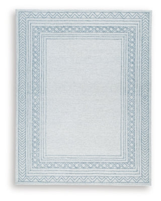 Ashley Azelhurst Blue Ivory Gray 7'8" x 10' Area Rug