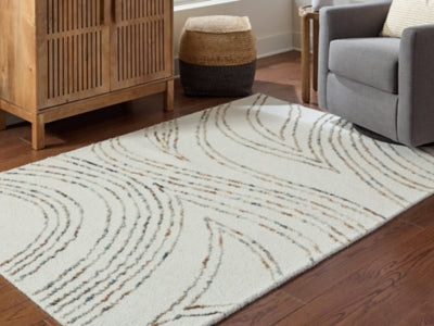 Ashley Deenbury Ivory Green Brown 5' x 7' Area Rug