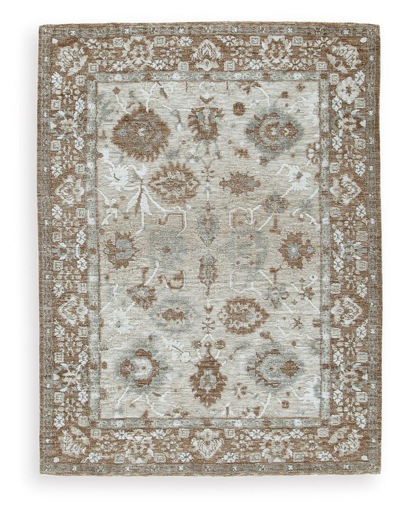 Ashley Ainswick Brown Beige Gray Memory Foam Medium Rug