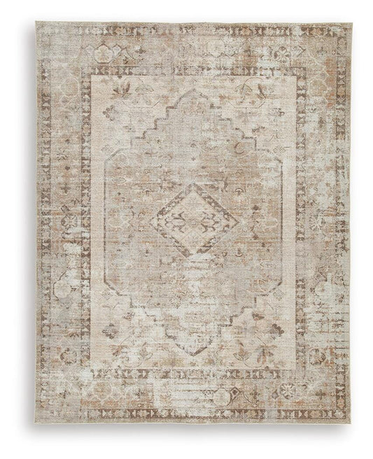 Ashley Livdon Brown Beige Gray Washable Large Rug