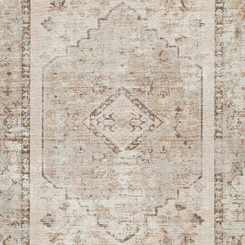 Ashley Livdon Brown Beige Gray Washable Large Rug