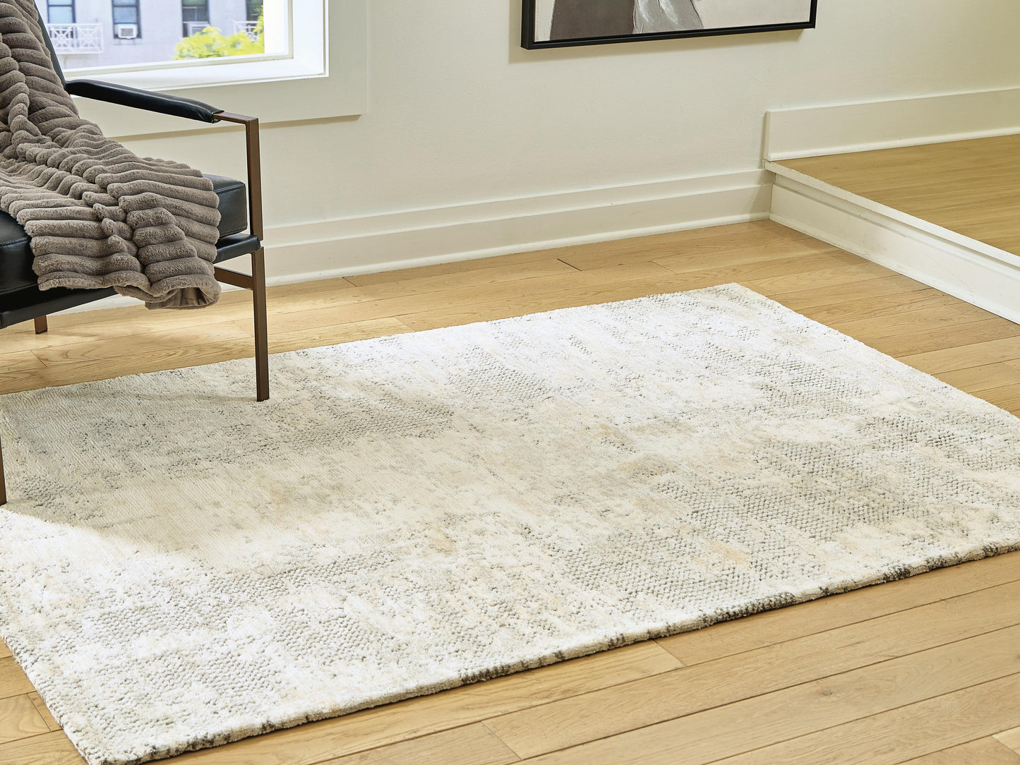 Ashley Raif Gray White Cream Medium Rug