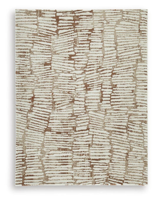 Ashley Uduak Cream Tan Rust Medium Rug