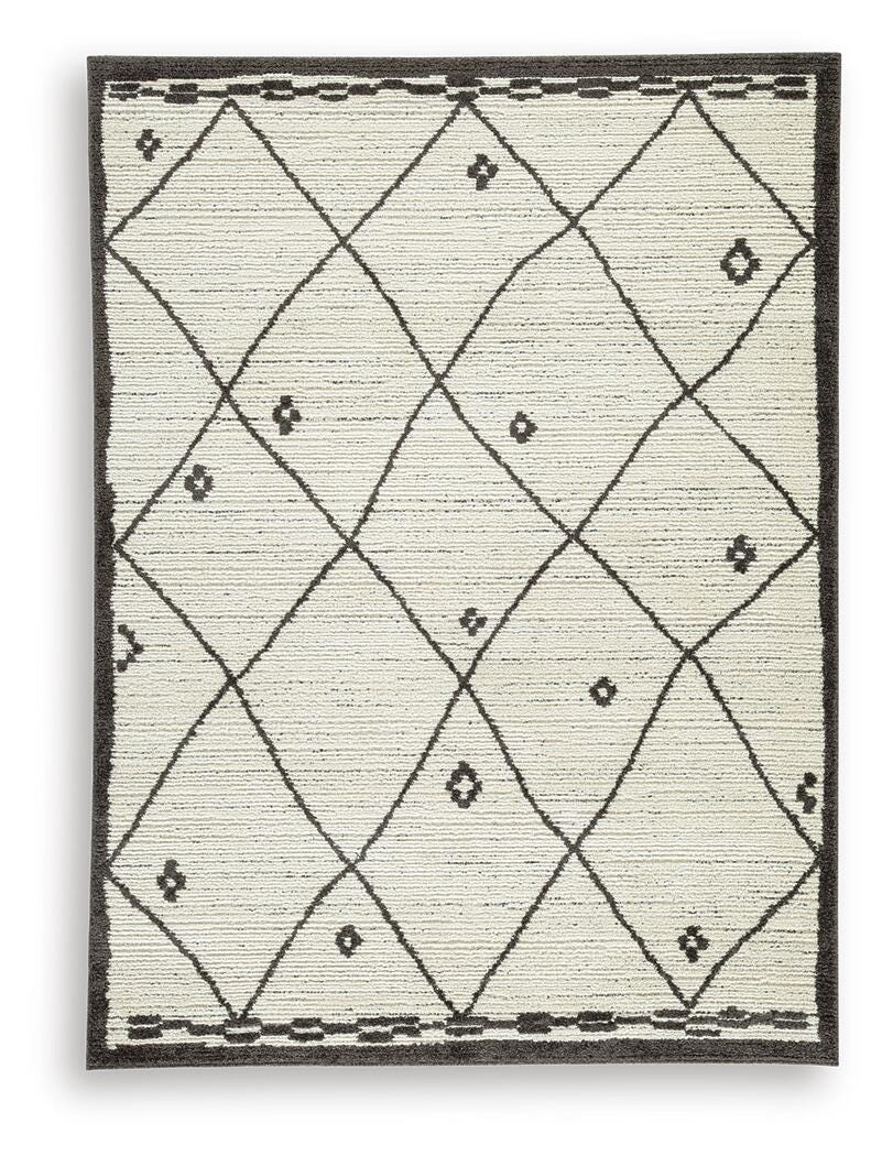 Ashley Fenriston Cream Black Medium Rug
