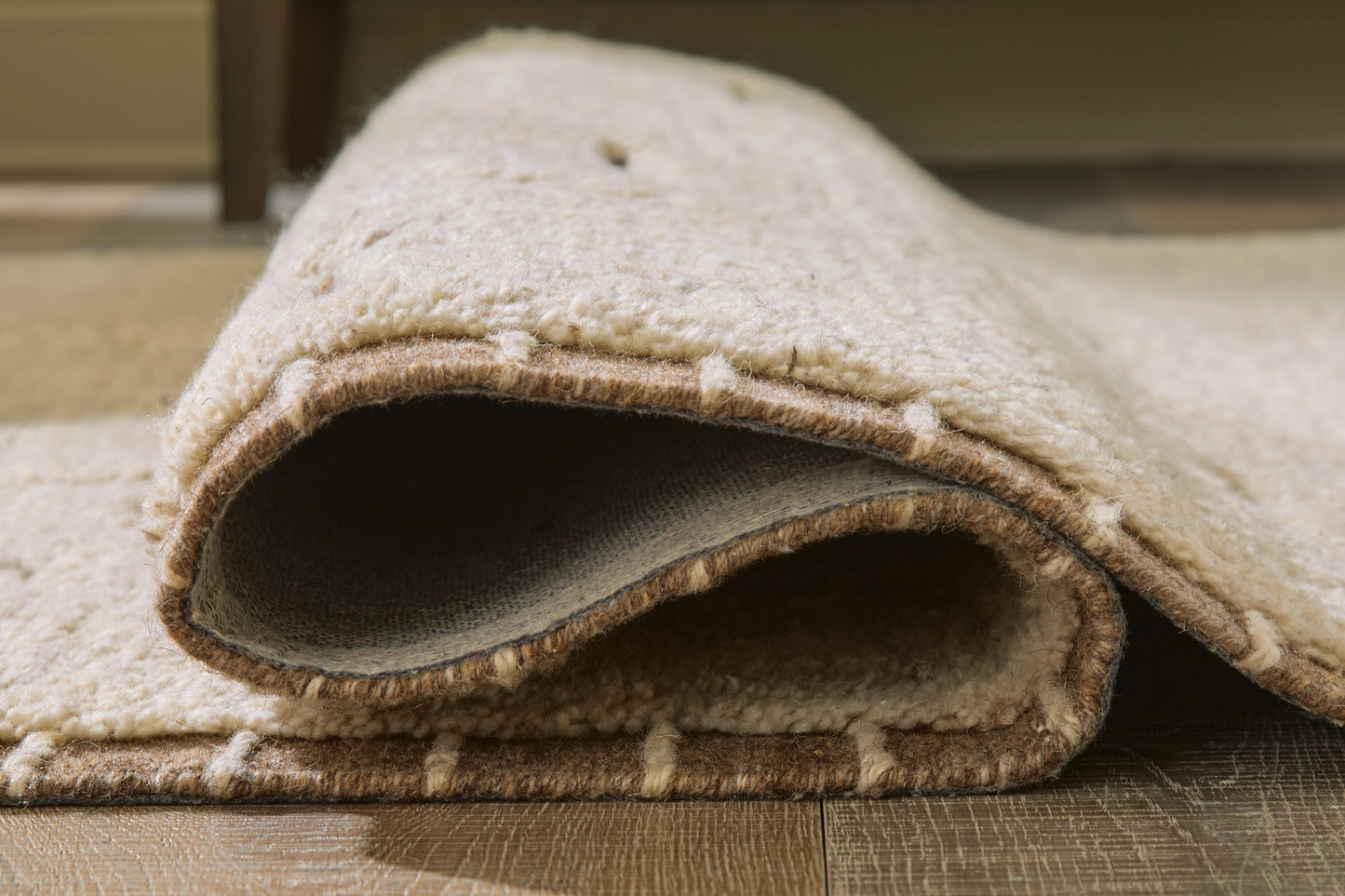 Ashley Clayman Beige Brown Medium Rug