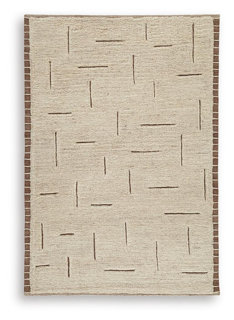 Ashley Clayman Beige Brown Medium Rug