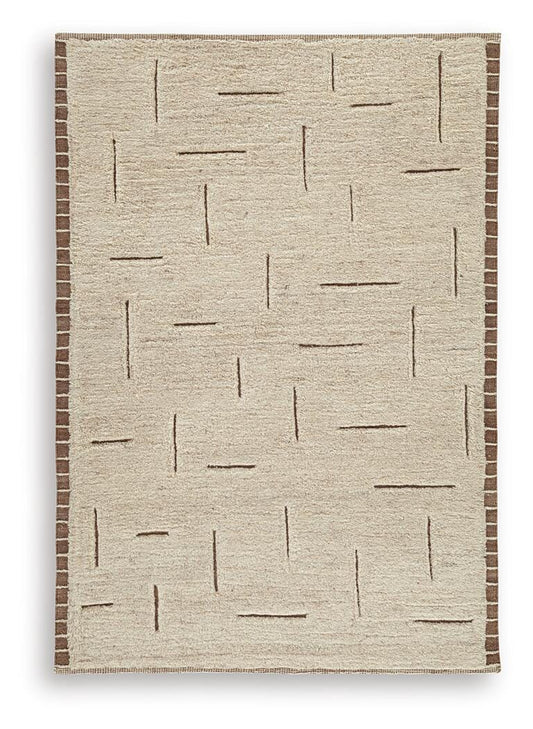 Ashley Clayman Beige Brown Medium Rug
