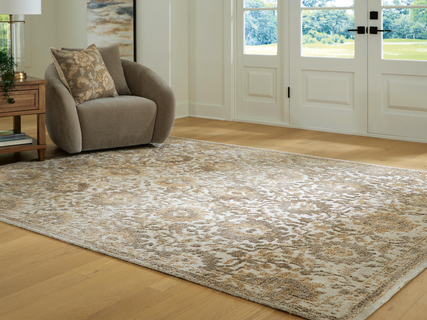 Ashley Sableridge Ivory Taupe Camel Large Rug