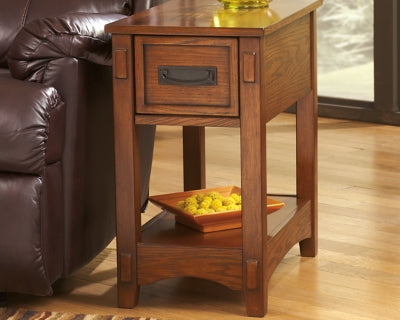 Ashley Breegin Brown Chairside End Table with Drawer