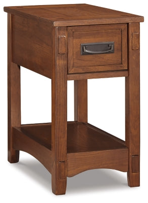 Ashley Breegin Brown Chairside End Table with Drawer