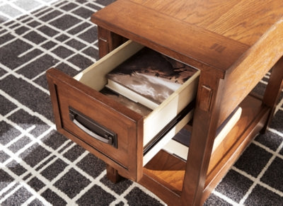 Ashley Breegin Brown Chairside End Table with Drawer
