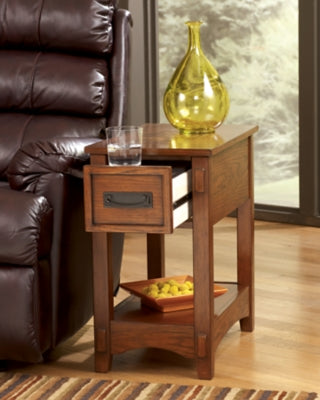 Ashley Breegin Brown Chairside End Table with Drawer