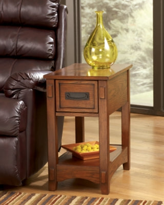 Ashley Breegin Brown Chairside End Table with Drawer