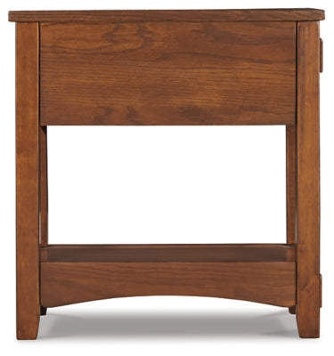 Ashley Breegin Brown Chairside End Table with Drawer