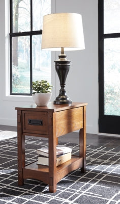 Ashley Breegin Brown Chairside End Table with Drawer