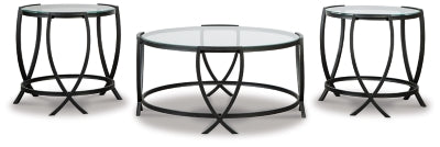 Ashley Tarrin Black Table (Set of 3)