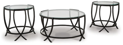 Ashley Tarrin Black Table (Set of 3)