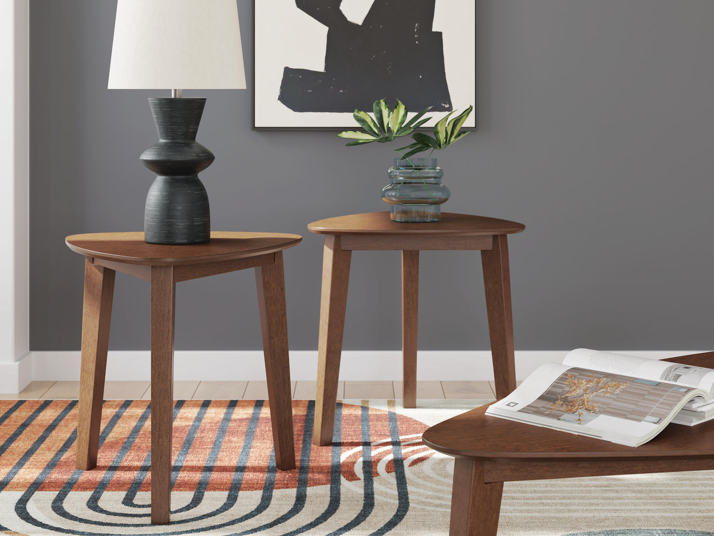 Ashley Lyncott Brown Table (Set of 3)