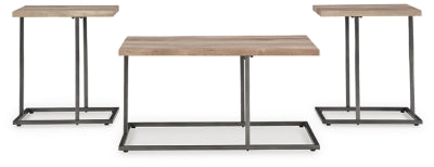 Ashley Albreane Grayish Brown Black Table (Set of 3)