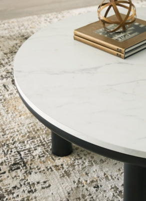 Ashley Xandrum Black White Table (Set of 3)