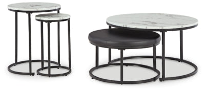 Ashley Jusmour Black White Table (Set of 4)