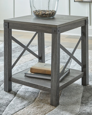 Ashley Freedan Grayish Brown End Table