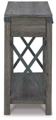 Ashley Freedan Grayish Brown Sofa/Console Table