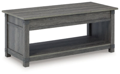 Ashley Freedan Grayish Brown Lift-Top Coffee Table