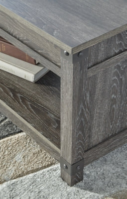 Ashley Freedan Grayish Brown Lift-Top Coffee Table