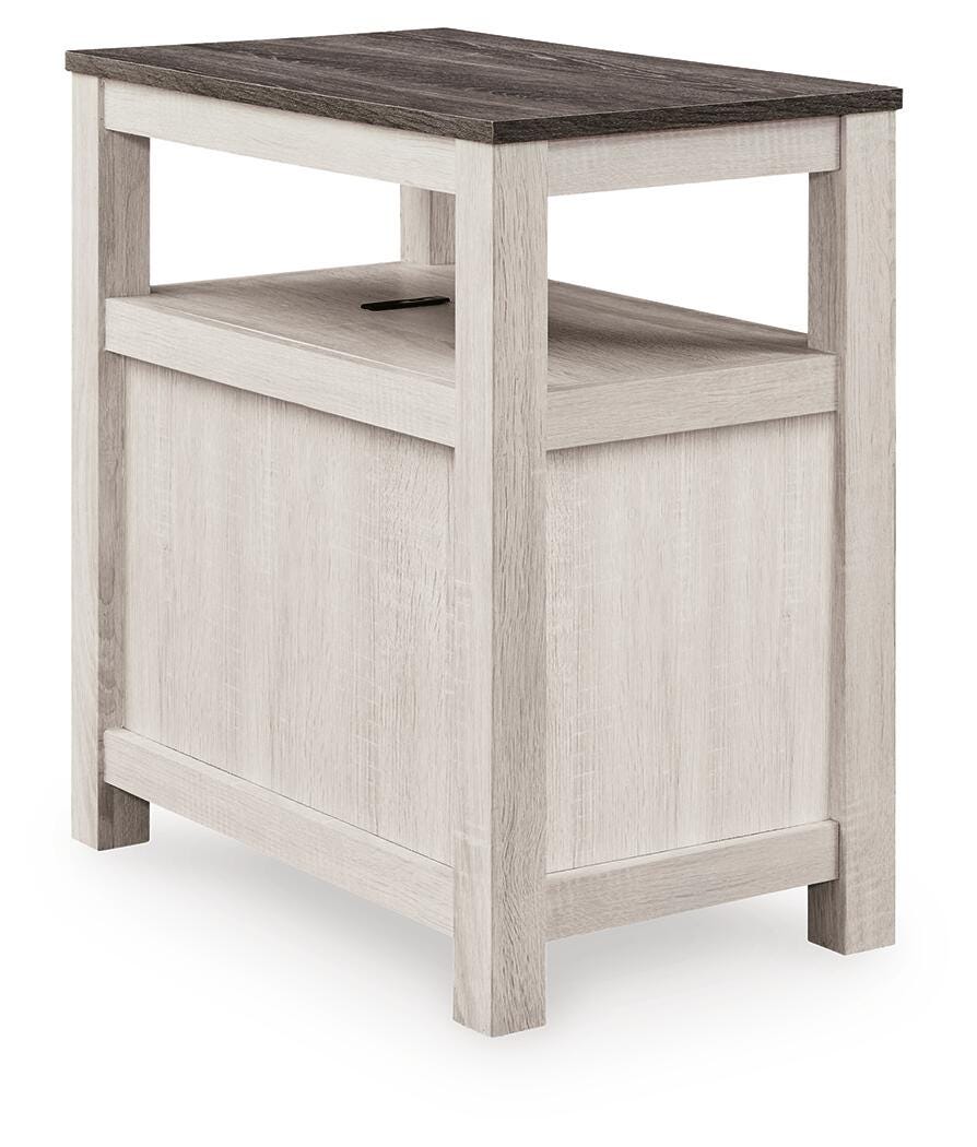 Ashley Fendenmore Brown Gray Antique White Chairside End Table