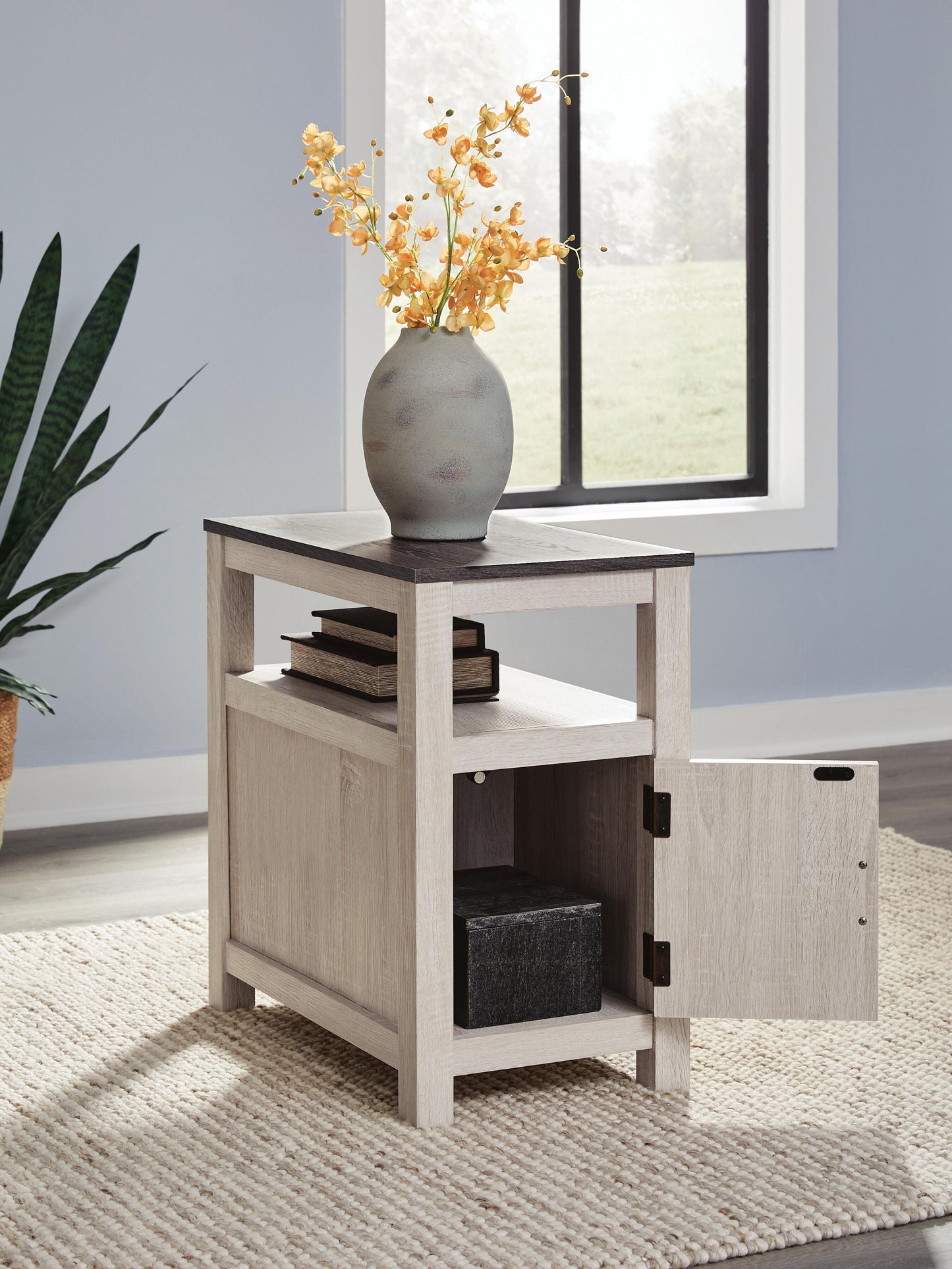 Ashley Fendenmore Brown Gray Antique White Chairside End Table