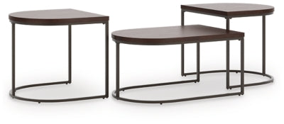 Ashley Vanmore Dark Brown Table (Set of 3)