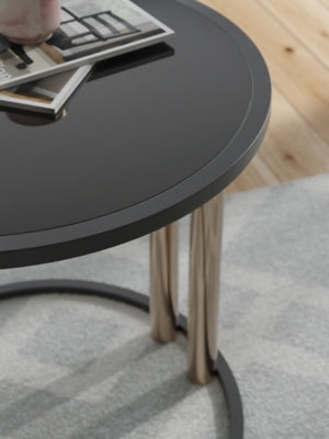 Ashley Hannerly Black Gold Finish Table (Set of 3)