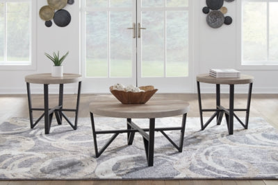 Ashley Deanlee Grayish Brown Black Table (Set of 3)
