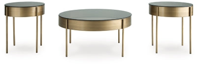 Ashley Jettaya Brushed Brass Table (Set of 3)