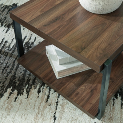 Ashley Trindwick Brown Gun Metal Table (Set of 3)