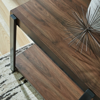 Ashley Trindwick Brown Gun Metal Table (Set of 3)