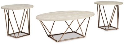 Ashley Tarica Two-tone Table (Set of 3)