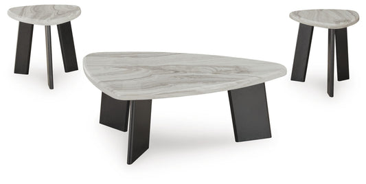 Ashley Lilyberg Gray Black Table (Set of 3)
