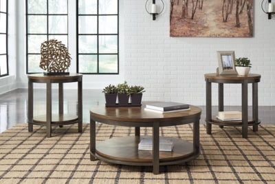Ashley Roybeck Light Brown Bronze Table (Set of 3)