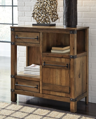 Ashley Roybeck Light Brown Bronze Accent Cabinet